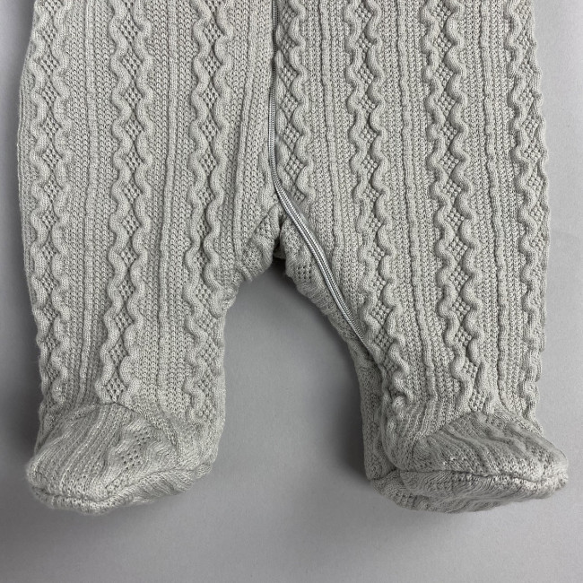 Комбинезон утепленный, серый, Плетённые ромбы Комбинезон утепленный, серый, Плетённые ромбы