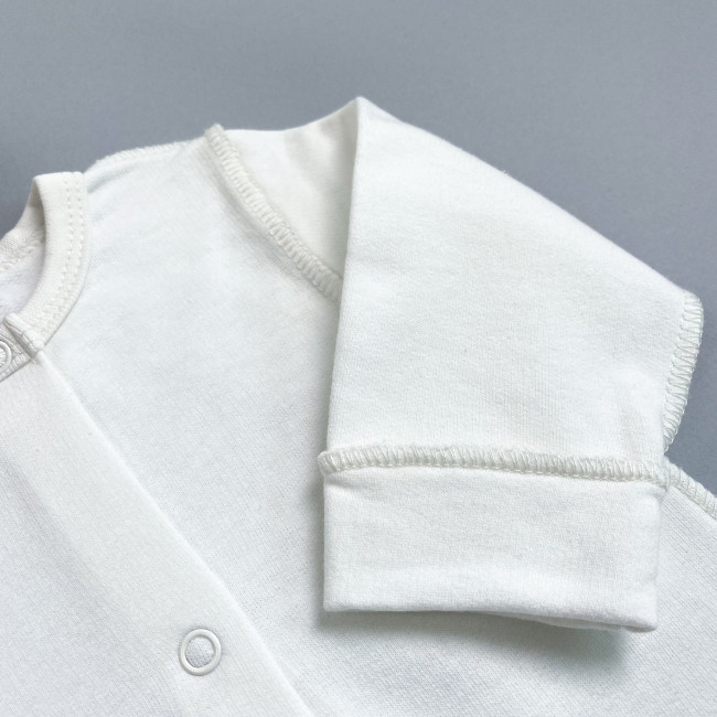 Комбинезон детский с начесом, молочный, Базовая коллекция Комбинезон детский с начесом, молочный, Базовая коллекция