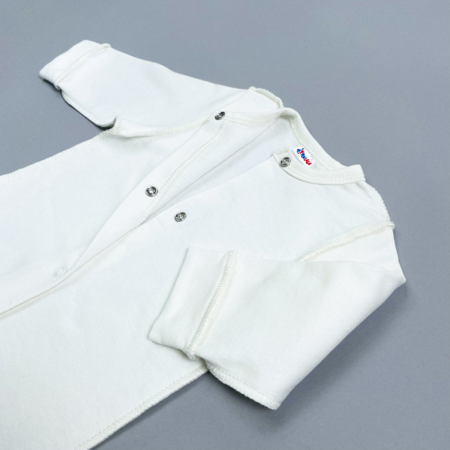 Комбинезон детский с начесом, молочный, Базовая коллекция Комбинезон детский с начесом, молочный, Базовая коллекция