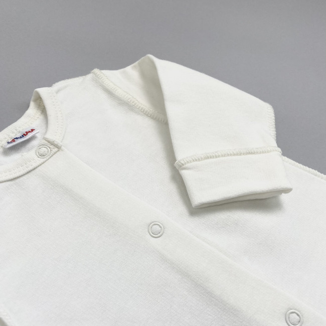 Комбинезон детский с начесом, молочный, Базовая коллекция Комбинезон детский с начесом, молочный, Базовая коллекция