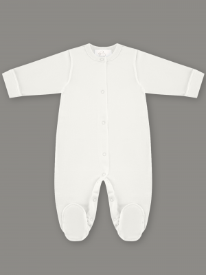 Комбинезон детский с начесом, молочный, Базовая коллекция