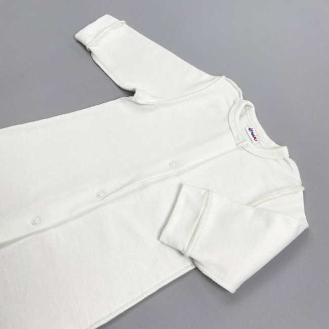 Комбинезон детский с начесом, молочный, Базовая коллекция Комбинезон детский с начесом, молочный, Базовая коллекция