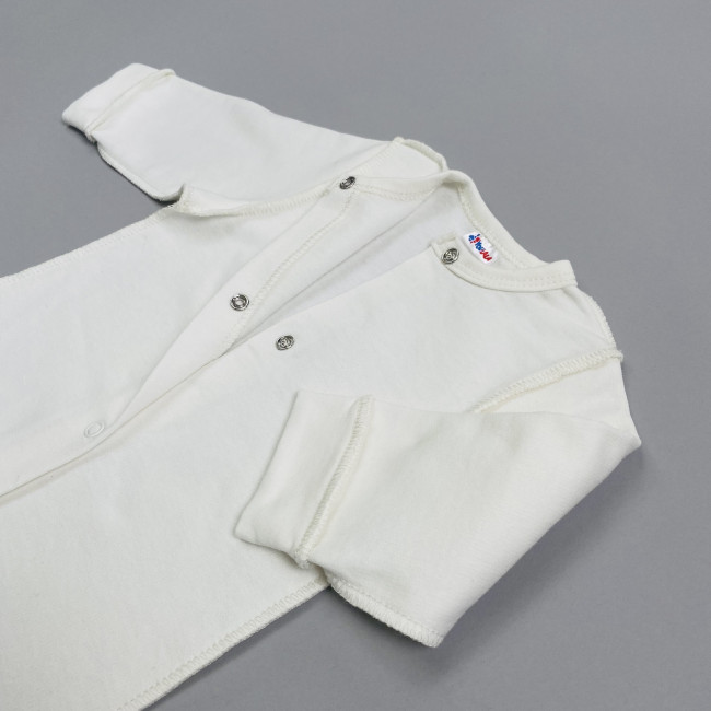 Комбинезон детский с начесом, молочный, Базовая коллекция Комбинезон детский с начесом, молочный, Базовая коллекция