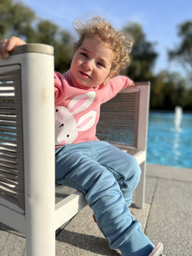 Утепленный детский джемпер, розовый, Зайка