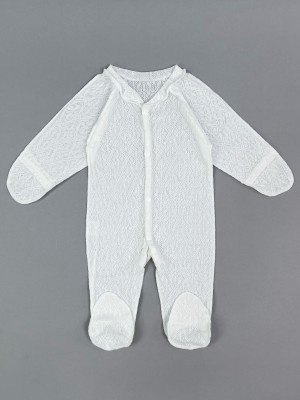 Детский комбинезон с длинным рукавом, Пушинка, молочный