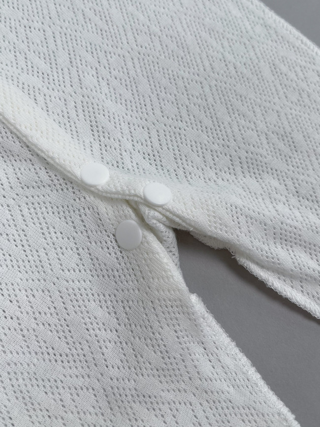 Детский комбинезон с длинным рукавом, Пушинка, молочный