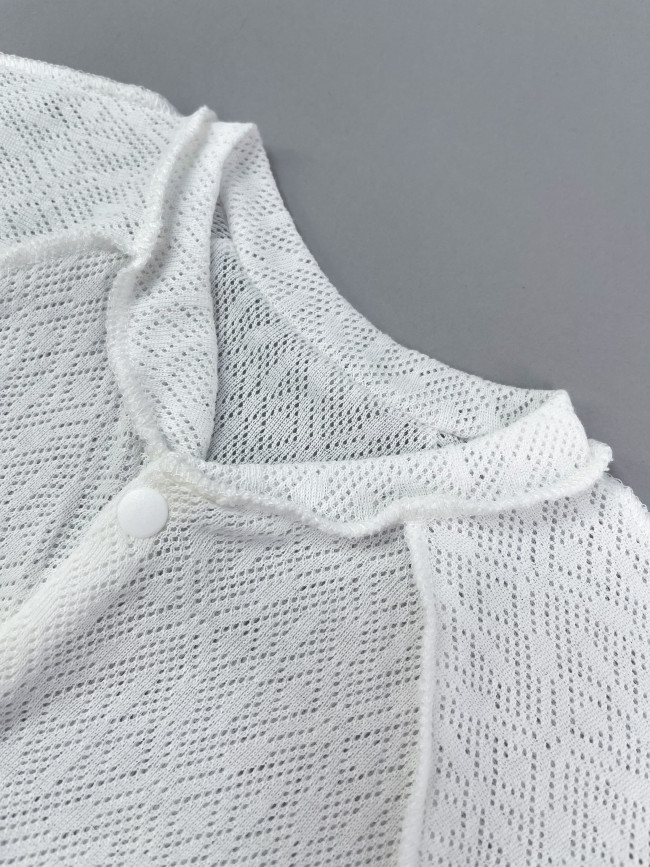 Детский комбинезон с длинным рукавом, Пушинка, молочный