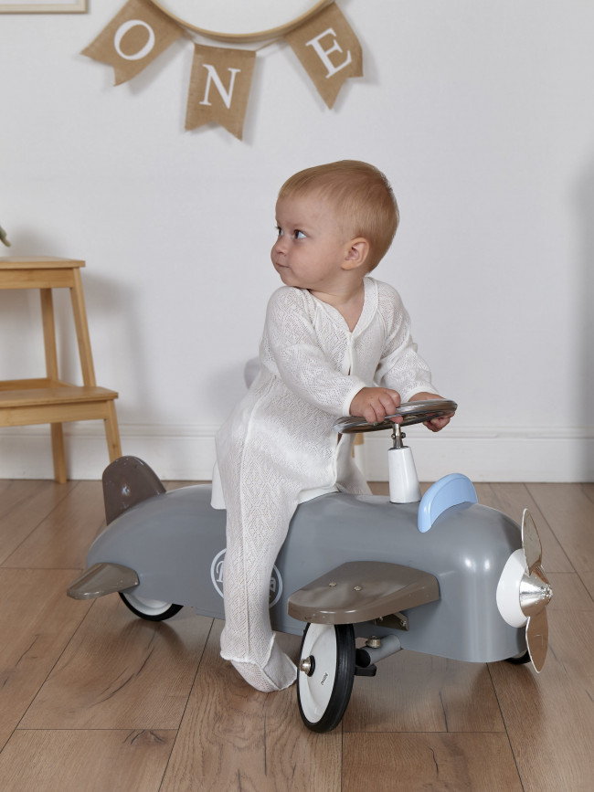 Детский комбинезон с длинным рукавом, Пушинка, молочный