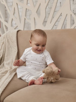 Набор боди лодочек с коротким рукавом, Звездочки, серый