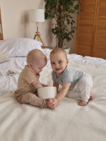 Набор боди лодочек с коротким рукавом, Звездочки, серый