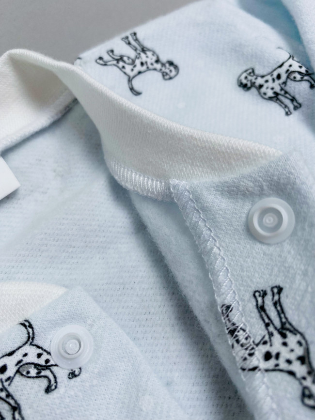 Комбинезон детский фланелевый, голубой, Далматинцы Комбинезон детский фланелевый, голубой, Далматинцы