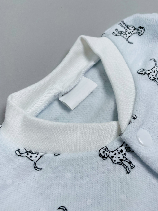 Комбинезон детский фланелевый, голубой, Далматинцы Комбинезон детский фланелевый, голубой, Далматинцы