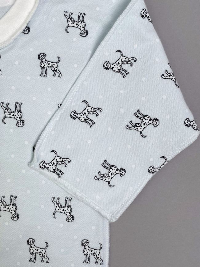 Комбинезон детский фланелевый, голубой, Далматинцы Комбинезон детский фланелевый, голубой, Далматинцы