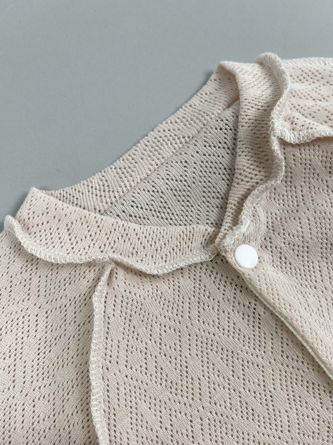 Детский комбинезон с длинным рукавом, Пушинка, какао