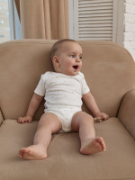 Набор боди лодочек с коротким рукавом, Звездочки, зеленый