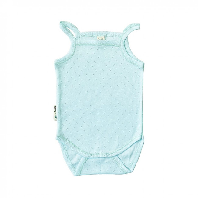 Боди-майка детская, голубая, Ажур Боди-майка детская, голубая, Ажур