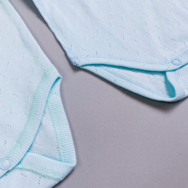 Боди-майка детская, голубая, Ажур Боди-майка детская, голубая, Ажур