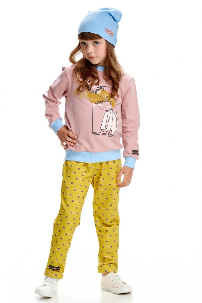 Шапка детская, голубая, Осенний лес Шапка детская, голубая, Осенний лес