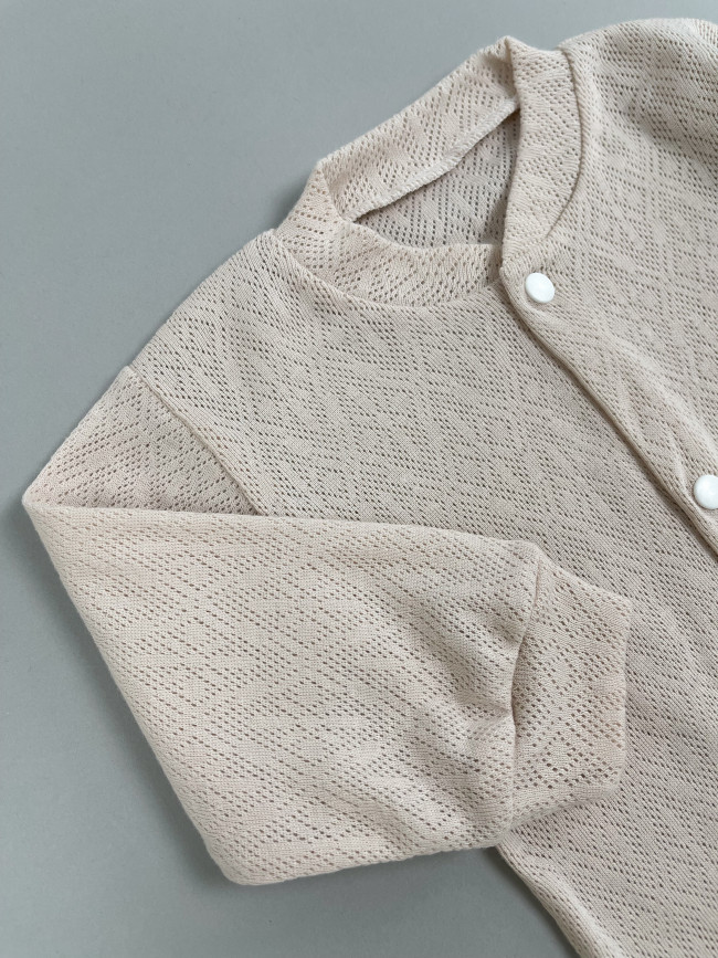 Детская кофточка с длинным рукавом, Пушинка, какао