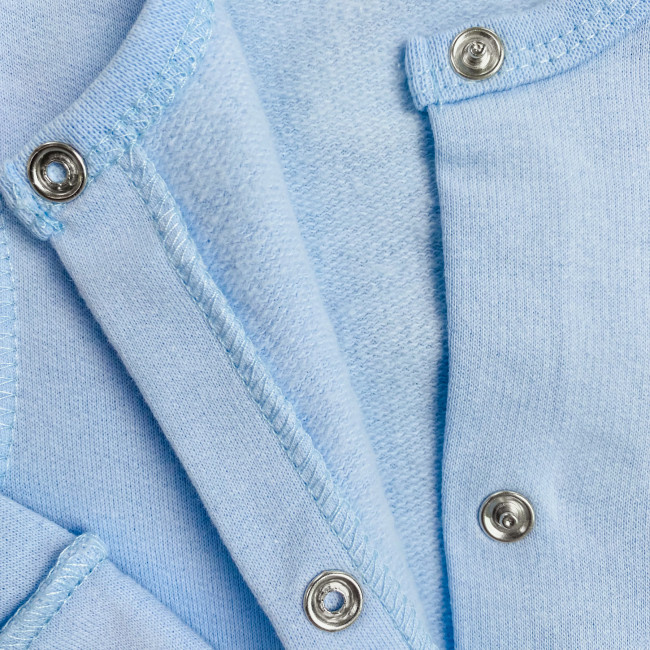 Комбинезон детский с начесом, голубой, Базовая коллекция