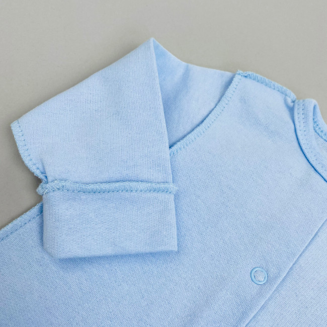 Комбинезон детский с начесом, голубой, Базовая коллекция