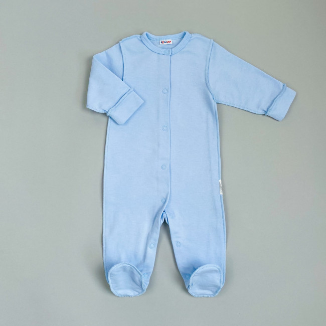 Комбинезон детский с начесом, голубой, Базовая коллекция
