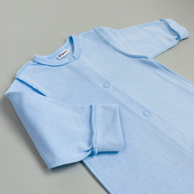 Комбинезон детский с начесом, голубой, Базовая коллекция