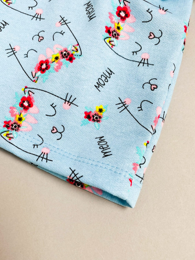 Утепленное боди-платье с длинным рукавом, Meow