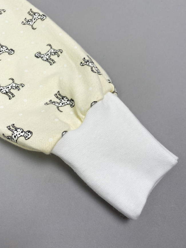 Штанишки детские фланелевые, желтые, Далматинцы