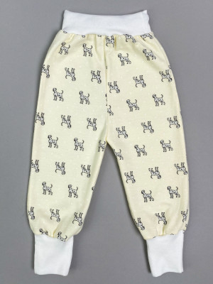 Штанишки детские фланелевые, желтые, Далматинцы Штанишки детские фланелевые, желтые, Далматинцы