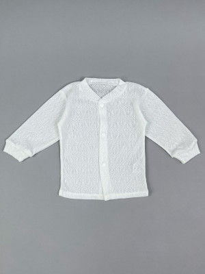 Детская кофточка с длинным рукавом, Пушинка, молочная