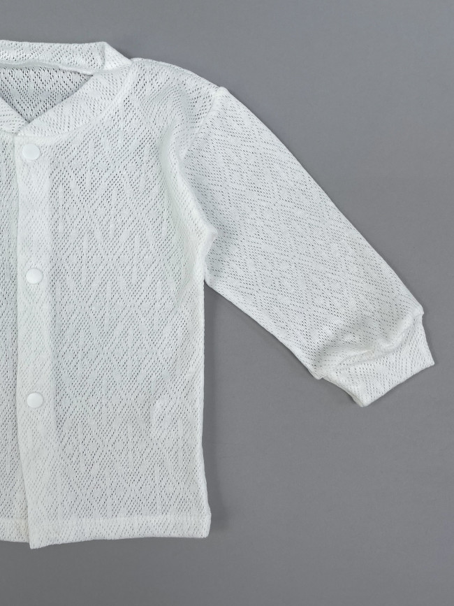 Детская кофточка с длинным рукавом, Пушинка, молочная