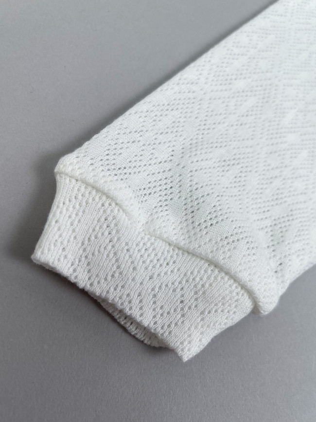 Детская кофточка с длинным рукавом, Пушинка, молочная