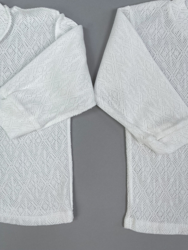 Детская кофточка с длинным рукавом, Пушинка, молочная