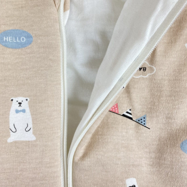 Комбинезон утепленный, бежевый, Белые медведи