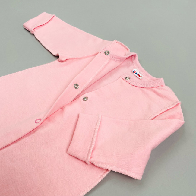 Комбинезон детский с начесом, розовый, Базовая коллекция