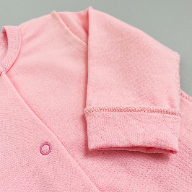 Комбинезон детский с начесом, розовый, Базовая коллекция