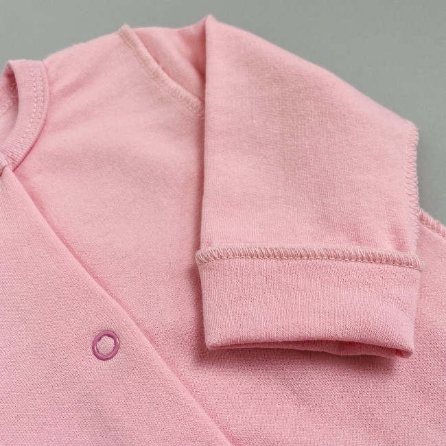 Комбинезон детский с начесом, розовый, Базовая коллекция