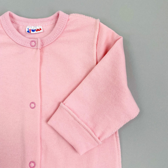 Комбинезон детский с начесом, розовый, Базовая коллекция