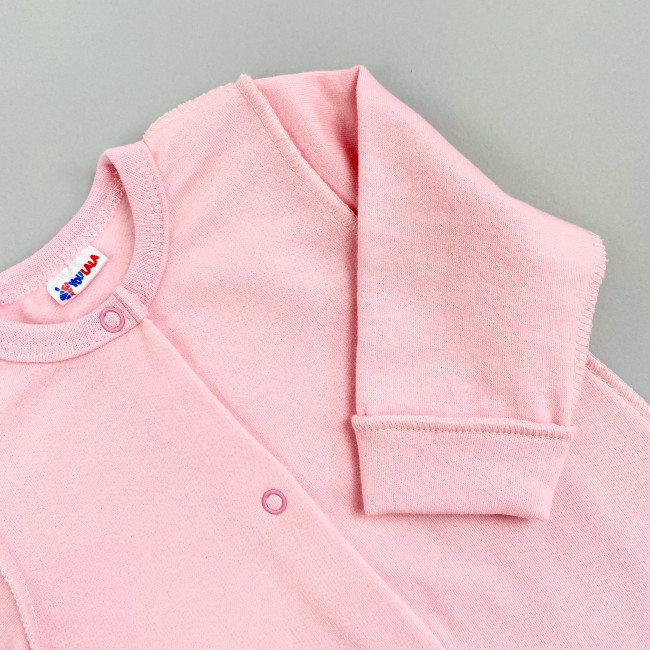 Комбинезон детский с начесом, розовый, Базовая коллекция