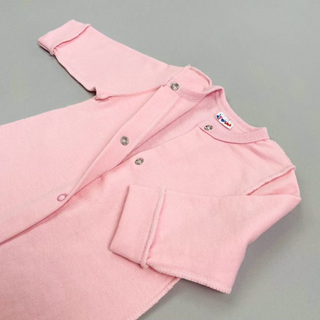 Комбинезон детский с начесом, розовый, Базовая коллекция