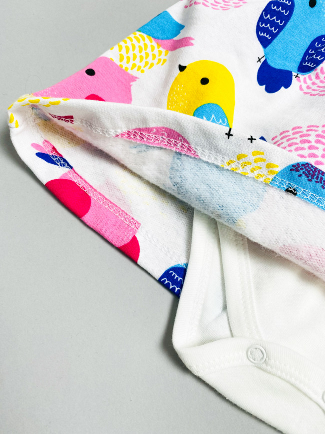 Утепленное боди-платье с длинным рукавом, Птенцы Утепленное боди-платье с длинным рукавом, Птенцы