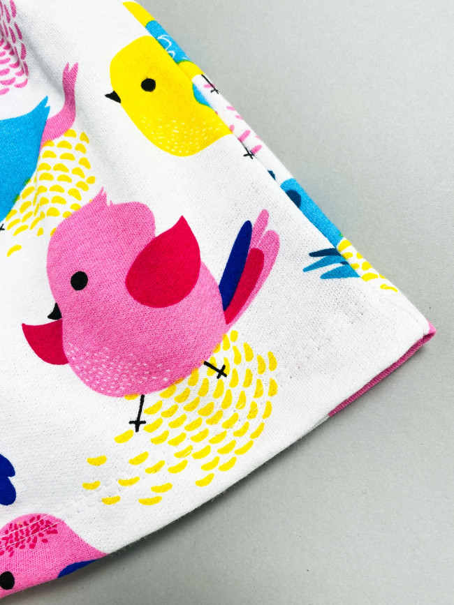 Утепленное боди-платье с длинным рукавом, Птенцы Утепленное боди-платье с длинным рукавом, Птенцы