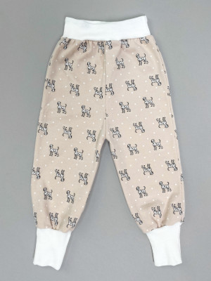 Штанишки детские фланелевые, какао, Далматинцы