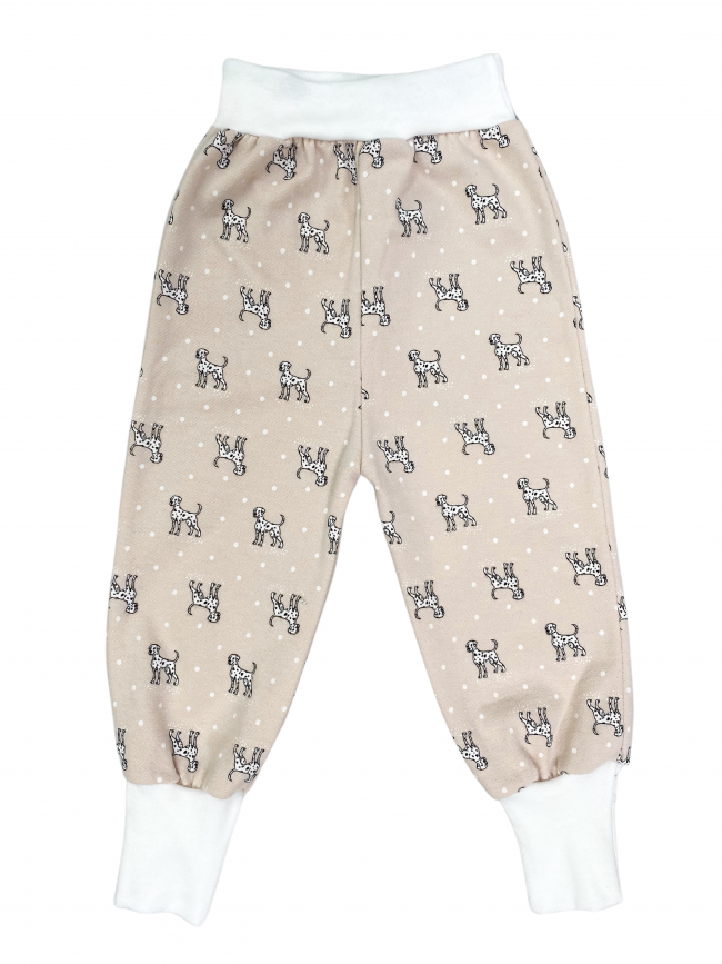 Штанишки детские фланелевые, какао, Далматинцы Штанишки детские фланелевые, какао, Далматинцы