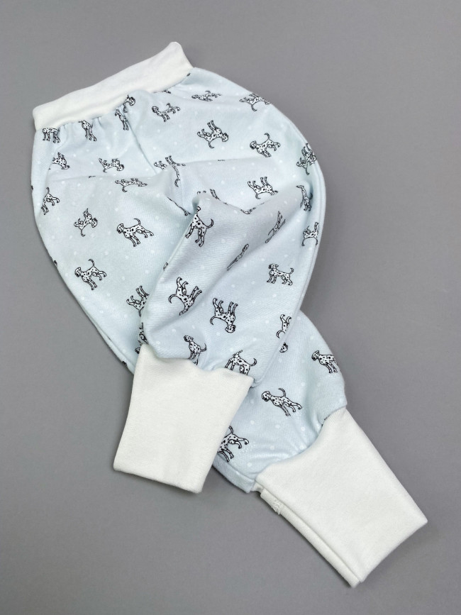 Штанишки детские фланелевые, голубые, Далматинцы Штанишки детские фланелевые, голубые, Далматинцы