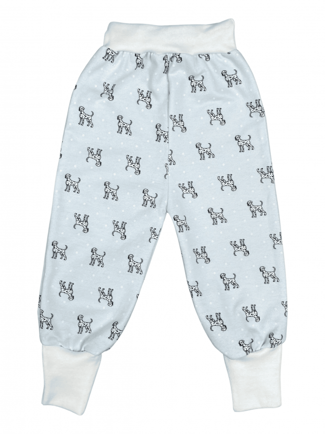 Штанишки детские фланелевые, голубые, Далматинцы Штанишки детские фланелевые, голубые, Далматинцы