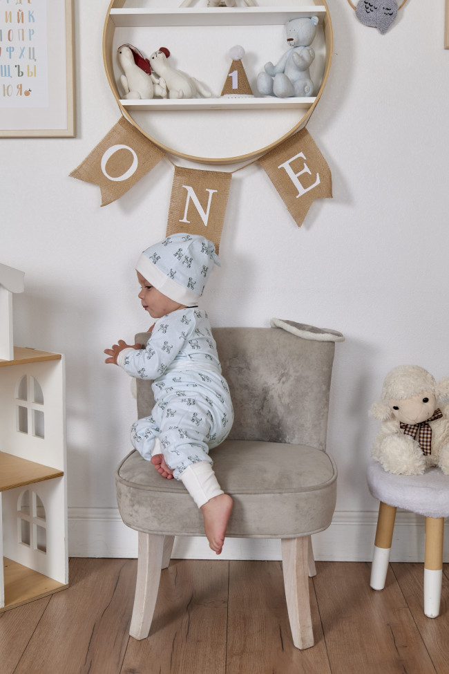 Штанишки детские фланелевые, голубые, Далматинцы Штанишки детские фланелевые, голубые, Далматинцы