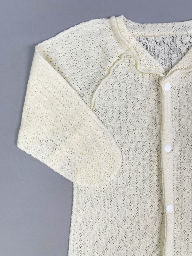 Детский комбинезон с длинным рукавом, Пушинка, айвори