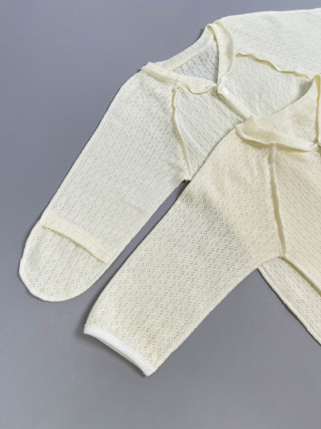 Детский комбинезон с длинным рукавом, Пушинка, айвори